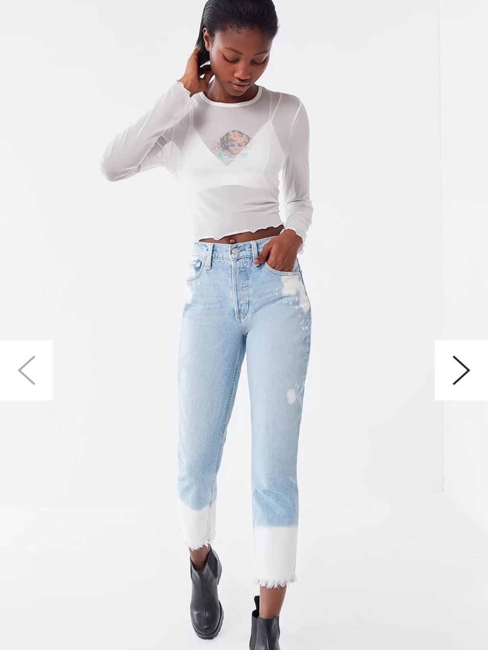 SOCIALITE Thea Dip-Dyed High-Rise Cropped Jean